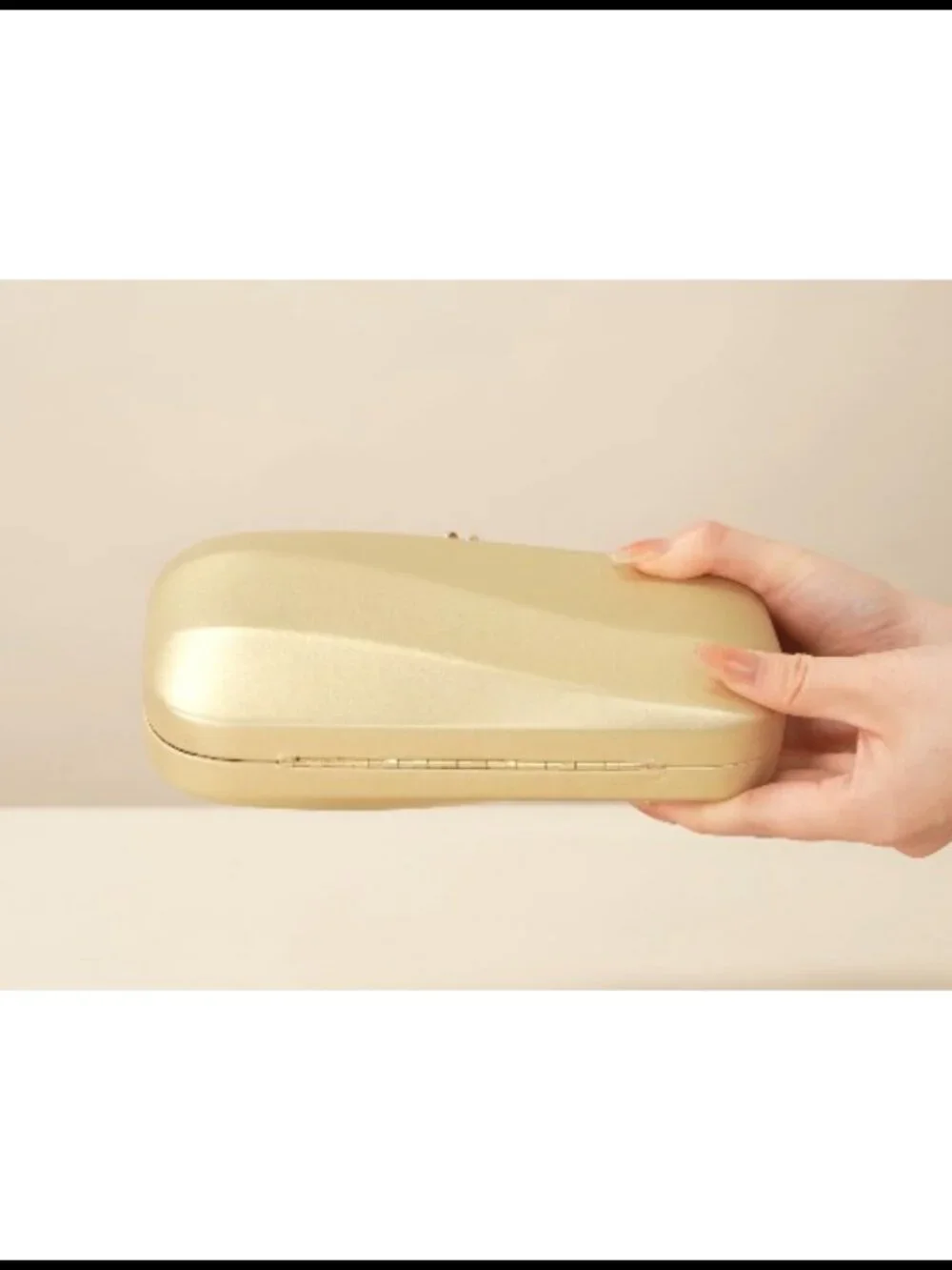 Hard Shell Evening Clutch Purse with Detachable Chain Strap